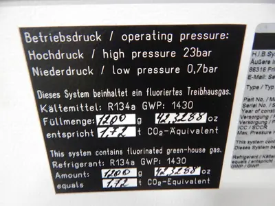 Used H.I.B. SYSTEMTECHNIK RFCS-G3-004500-W-L-R25-7-IW-UL Chillers Texas US | Aucto #1307117