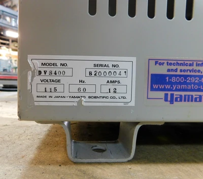 USED YAMATO DRYING OVEN DVS 400