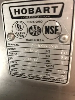 82-0008 Hobart MG1532 Mixer Grinder