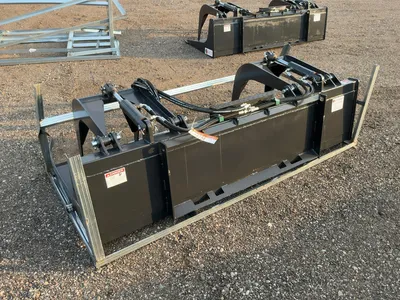 New JCT 84” Grapple Bucket Skid Steer Attachment, Universal Quick Attach, two hydraulic grapple arms...