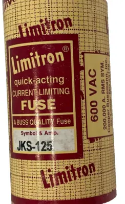 NEW LIMITRON BUSSMANN JKS-125 FUSE FAST ACTING 600VAC JKS125