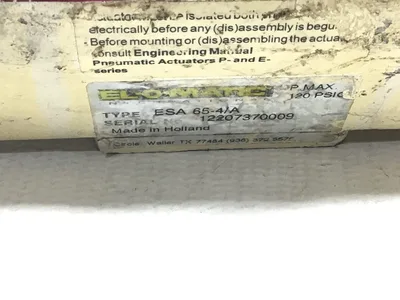 EL-O-Matic ESA 65-4/A Rack and Pinion Pneumatic Valve Actuator 120PSIG Max