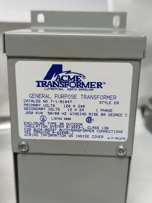 New | in-Stock ACME T-1-81047 Miscellaneous Equipment (Electrical & Power) | Surplus Asset Holdings #1197133