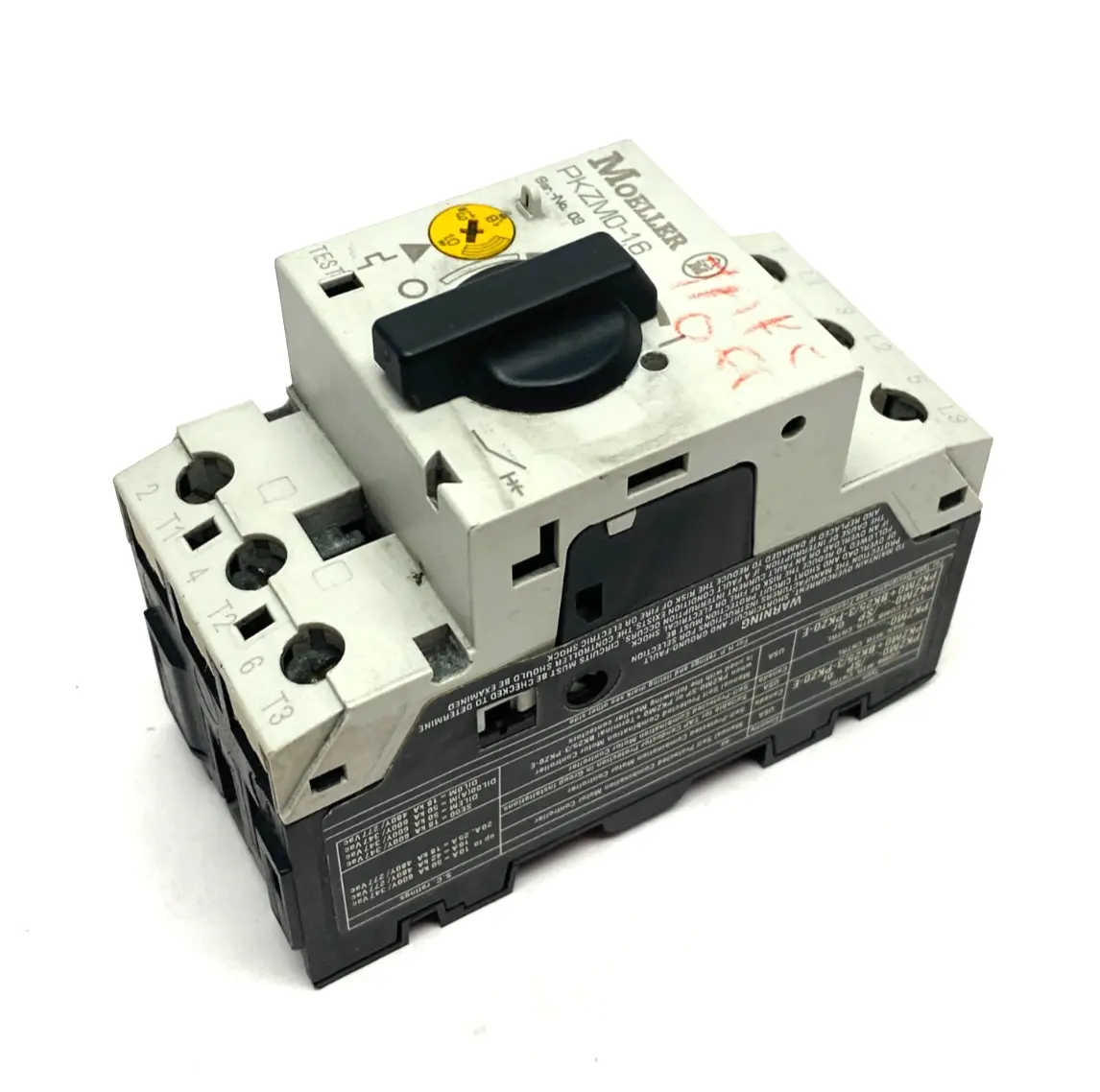 USED MOELLER MANUAL MOTOR PROTECTION CIRCUIT BREAKER