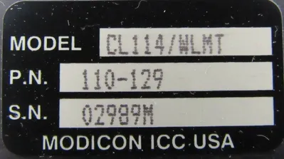 USED MODICON CL114 CYBERLINE 1000 SERVO CONTROLLER CL114/WLMT 110-129