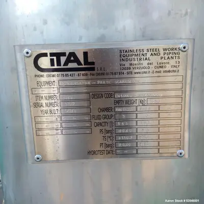 Used Essential Oils Distillation System – Cital Skid with Teconositer Steam Generator, 200–330 L/hr, Built 2018