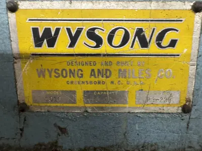 10' X 10 GAUGE WYSONG MODEL #1010 POWER SQUARING SHEAR: YOBRO #23831