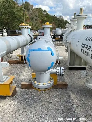 Used 234 Sq Ft Heat Exchanger, Duplex 2205 Tubes, 316L Stainless Shell, 130 Tube Holes
