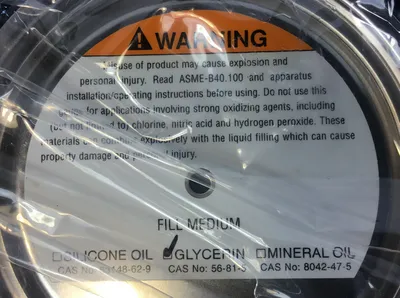 Ametek/U.S. Gauge 170509XLG / 1981LG 4 1/2” 1/2” ANPT Liquid Fill 3000PSI 6D