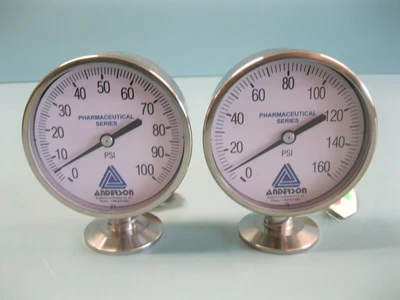 Lot (6) Diaphragm & Plain Gauges for Parts or Repair Ashcroft Anderson D13