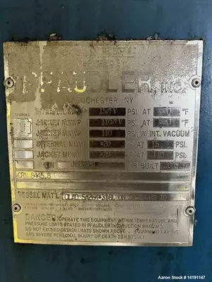 Used PFAUDLER _UNKNOWN_ Wipe Film - Thin Film Evaporators Illinois US | Aaron Equipment #1341502