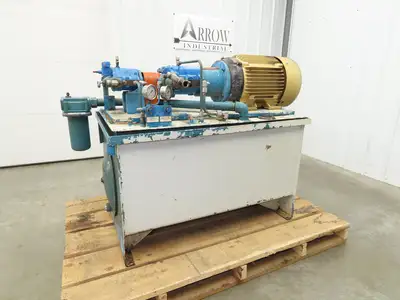 Eaton Vickers Hydraulic Power Unit 120 Gal 29GPM 3000PSI 30Hp 230/460V 3Ph-READ*