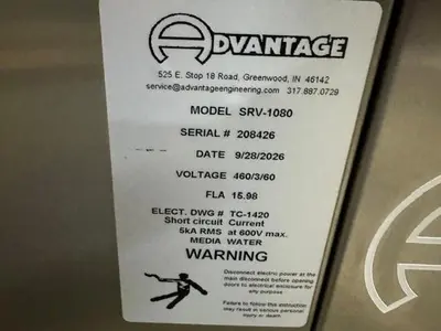 New | in-Stock 2026 ADVANTAGE SRV-1080 Temperature Controls Massachusetts US | Absolute Machinery #1377665