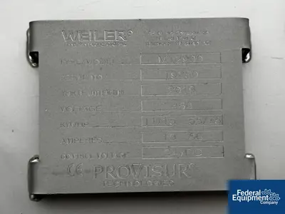 USED Weiler & Co, Inc. 220 Cu Ft Weiler Provisur Dual Shaft Paddle Mixer, Model M12900, S/S