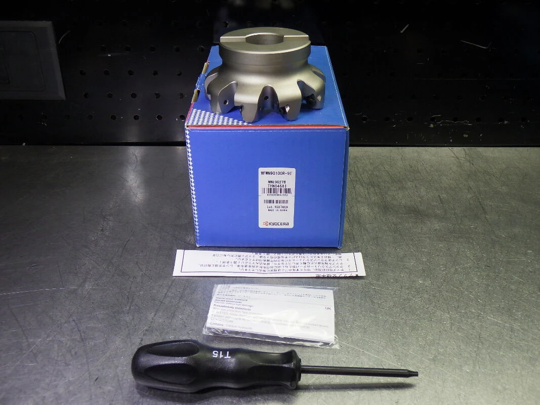 Kyocera 100mm Coolant Thru Facemill 32mm Arbor MFWN90100R-9T (LOC3295)