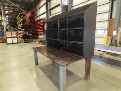 5/8" Thick Top Steel Fabrication Welding Layout Table Work Bench 96"x48"x32"