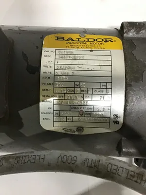 Baldor VM3546 Gearmotor 75:1 Ratio 3Phase 1HP
