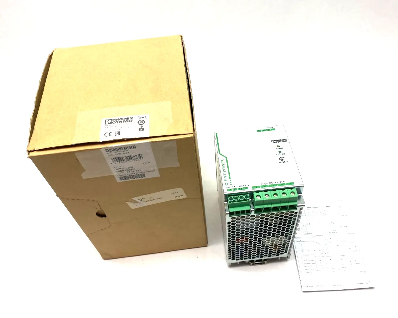USED PHOENIX CONTACT PRIMARY-SWITCHED POWER SUPPLY QUINT-PS/3AC/48DC/20