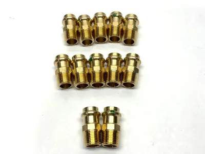 New | in-Stock Viega ProPress Adapter, 1/2" x 1/2", Press Conn. x MPT Bronze LOT OF 12 Plumbing Equipment Michigan US | Maverick Industrial Sales #1487322