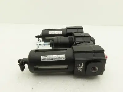 Norgren C74A-3AT-QP3-RMG-QPN Air Line Filter Regulator Lubricator Combo 3/8"NPT