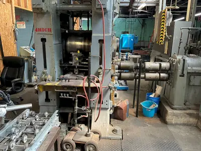 20" WIDE x 22" x 4-HI BLISS 100 HP POWERED ROLLING MILL: YOBRO #23828
