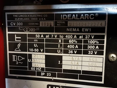 Lincoln Electric Idealarc CV-300 with Cart