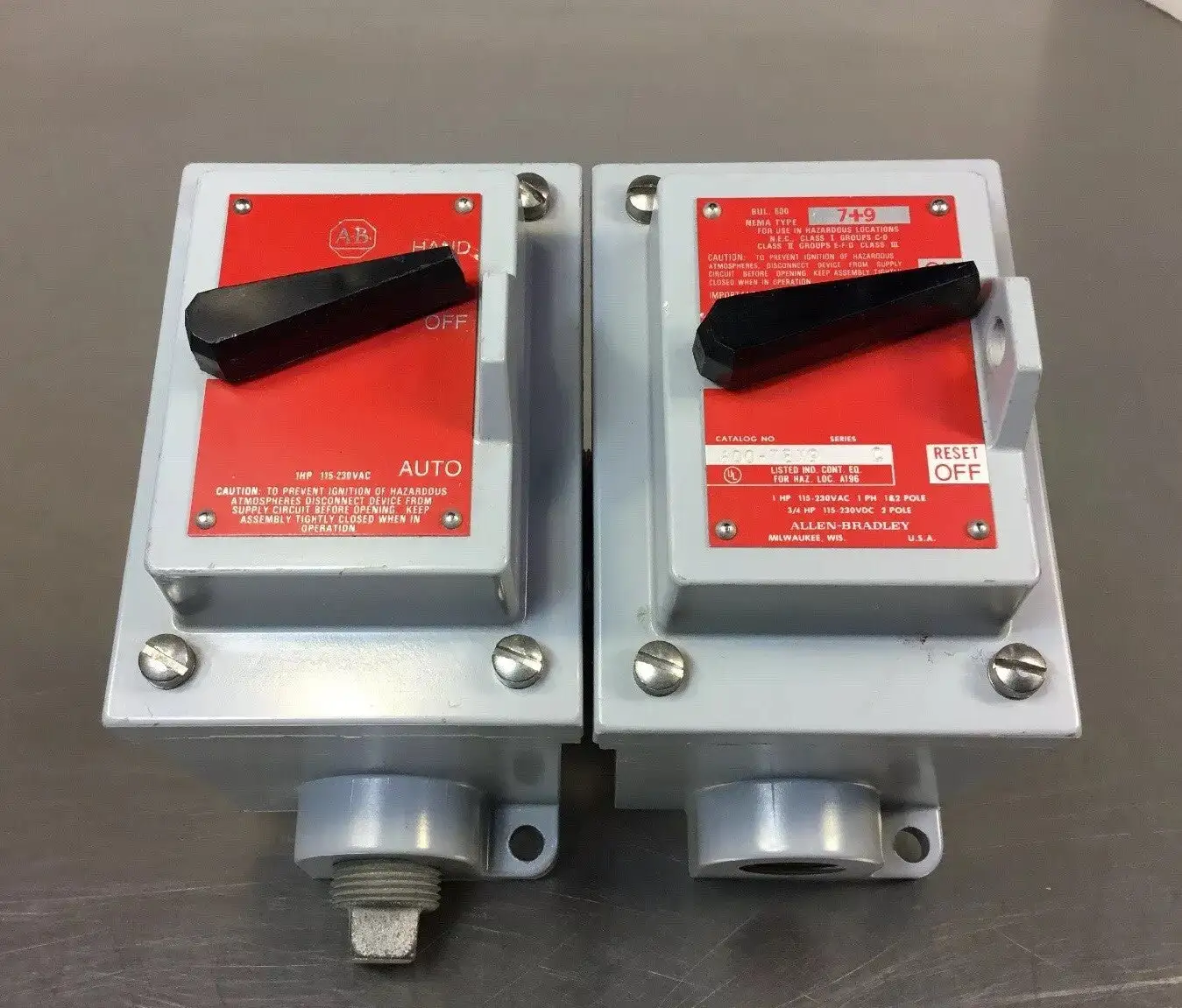 ALLEN BRADLEY 600-TEX9 / C Manual Starting Switch 4B