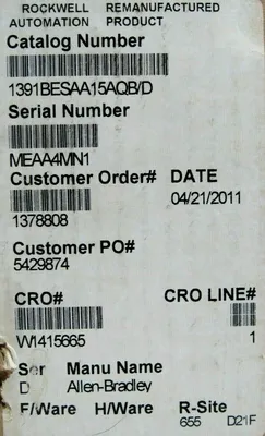 REFURBISHED ALLEN BRADLEY 1391-BESAA15-AQB SERVO CONTROLLER SER.D 1391BESAA15AQB