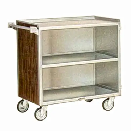 Lakeside 844 39 5/16"L Metal Bus Cart w/ (3) Levels, Shelves, Stainless