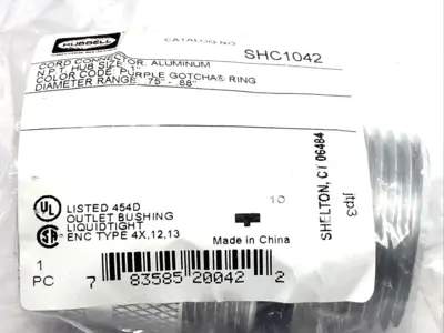 NEW HUBBELL KELLEMS CORD CONNECTOR STRAIGHT MALE .75-.88" 1" ALUMINUM
