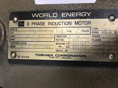 USED TOSHIBA JIS C 4004 40 HP