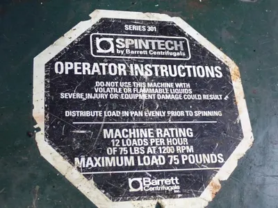 Barrett Spintech 301-E chip wringer.
