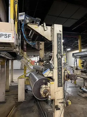 USED BLACK CLAWSON CHILLED ROLL STATION WITH (2) CHILLED ROLLS