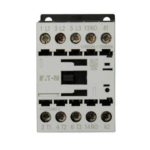 Eaton XTCE009B10A XT IEC Contactor, 9A, 110 Vac 50 Hz, 120 Vac 60 Hz, 1NO, 9A [New]