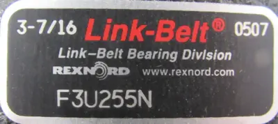 NEW LINK BELT F3U255N FLANGE MOUNT BEARING 3-7/16"