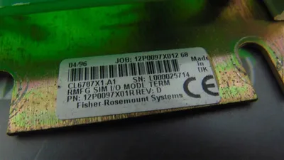 Fisher Rosemount CL6787X1-A1 Sim. I/O Terminator 12P0097X01R Rev. D Used