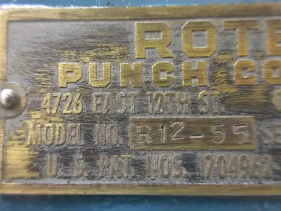 Rotex #R12-55, turret punch