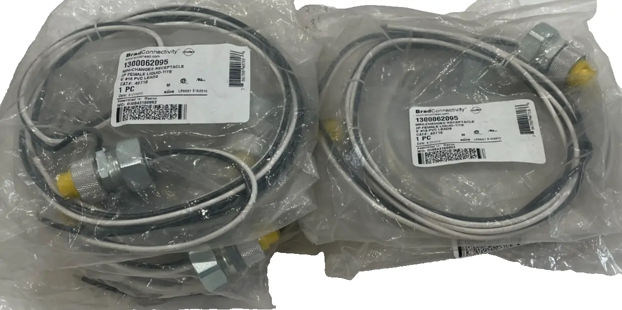 NEW MOLEX WOODHEAD 1300062095 MINI RECEPTACLE 2P FEMALE 40718 LOT OF 13