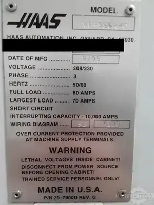 Used 2005 HAAS VF-3SSAPC Vertical Machining Centers Arizona US | KD Machinery #1481939