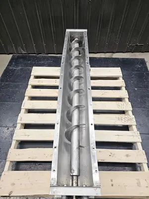 Used Screw Conveyor, 7" Diameter X 60'' Long