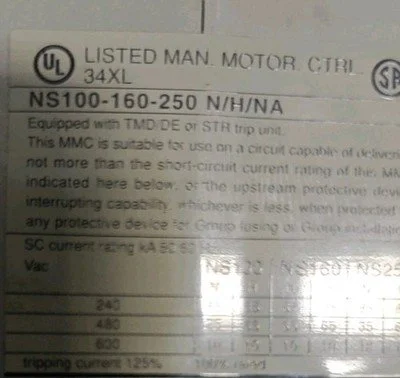 USED MERLIN GERIN CIRCUIT BREAKER