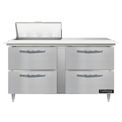 Continental D60N8C-D 60" Designer Line Sandwich/salad Prep Table W/ Refrigerated Base, 115v