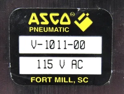 NEW ASCO EF54301016 SOLENOID VALVE V-1011-00 EF8328G27