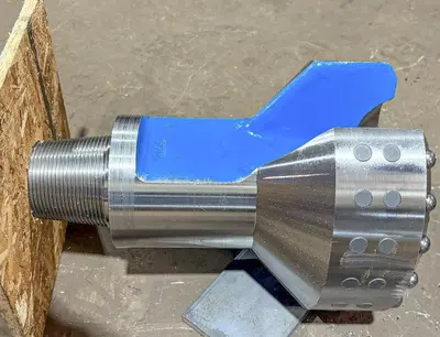 Used TRIDENT SUPREME 9-7/8" FLAT FACE CARBIDE BUTTON CABLE TOOL DRILL BIT Carbide Drills Pennsylvania US | East West Machinery & Drilling #1417861