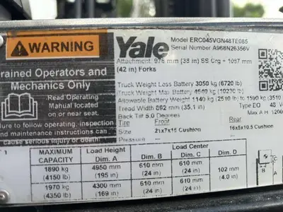 Used 2021 YALE ERC045VG Misc Forklifts Illinois US | Somerset Equipment Sales #1542815