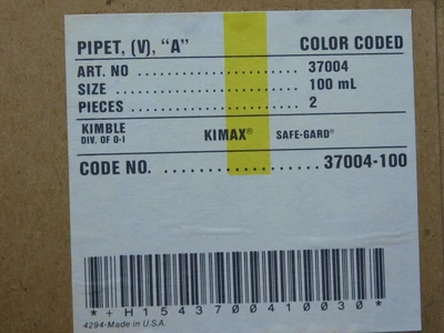 New | in-Stock KIMBLE _UNKNOWN_ Miscellaneous Laboratory Equipment | OCO Industrial #1641760