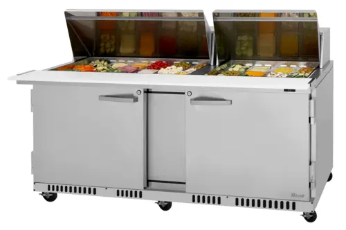 Turbo Air PST-72-30-FB-N 72 5/8" PRO Series Mega Top Sandwich/Salad Prep Table w/ Refrigerated Base, 115v