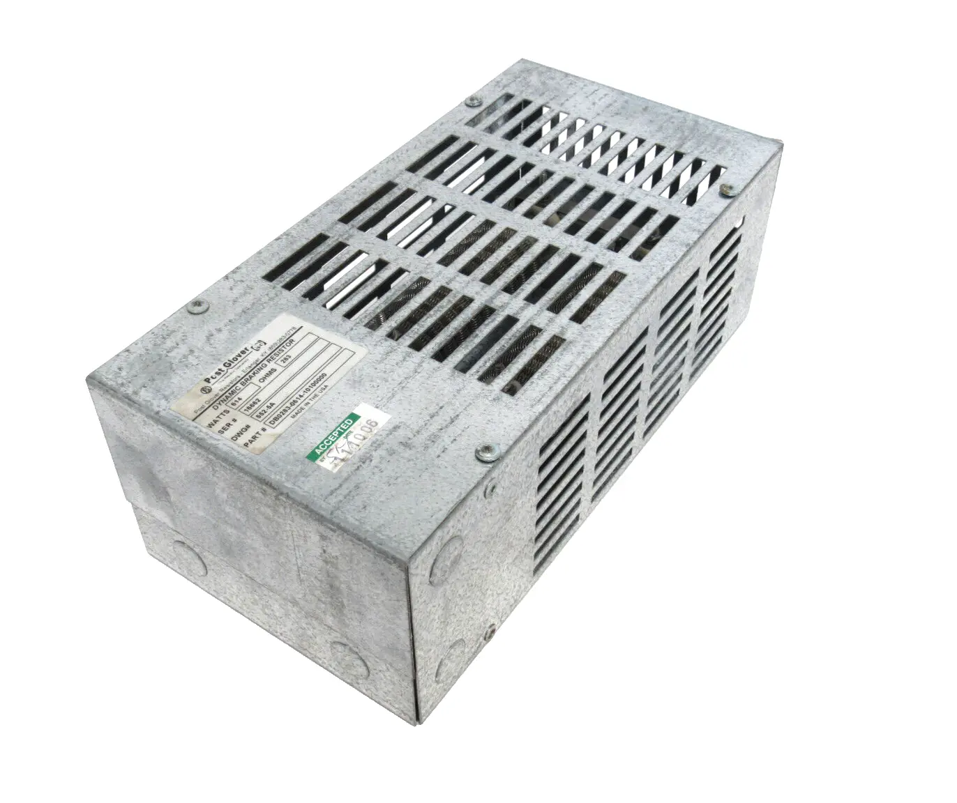 NEW POST GLOVER 552-5A DYNAMIC BRAKING RESISTOR DB0283-0614-10100000