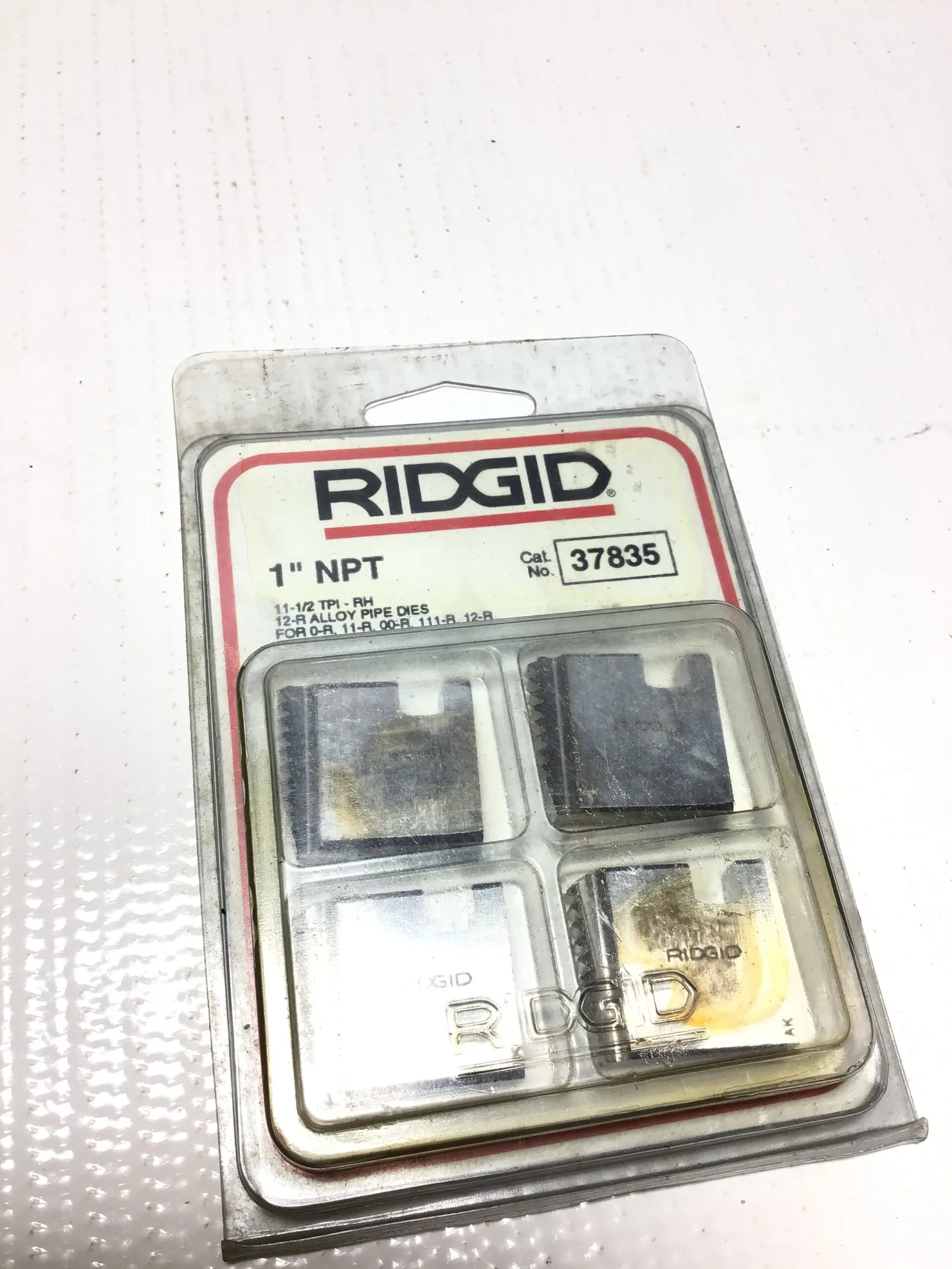 Ridgid 37835 12-R Alloy Pipe Dies 1″ NPT 11-1/2 TPI-RH