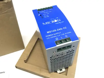 New | in-Stock Micron DINergy™ Rail Mountable Power Supply, 120W, Single Output DIN Rail Power Supplies Michigan US | Maverick Industrial Sales #1391115